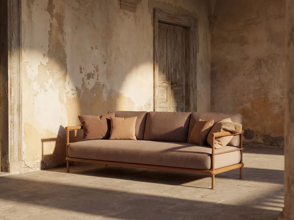 Kettal Alize outdoor furniture in use, catalog photograph