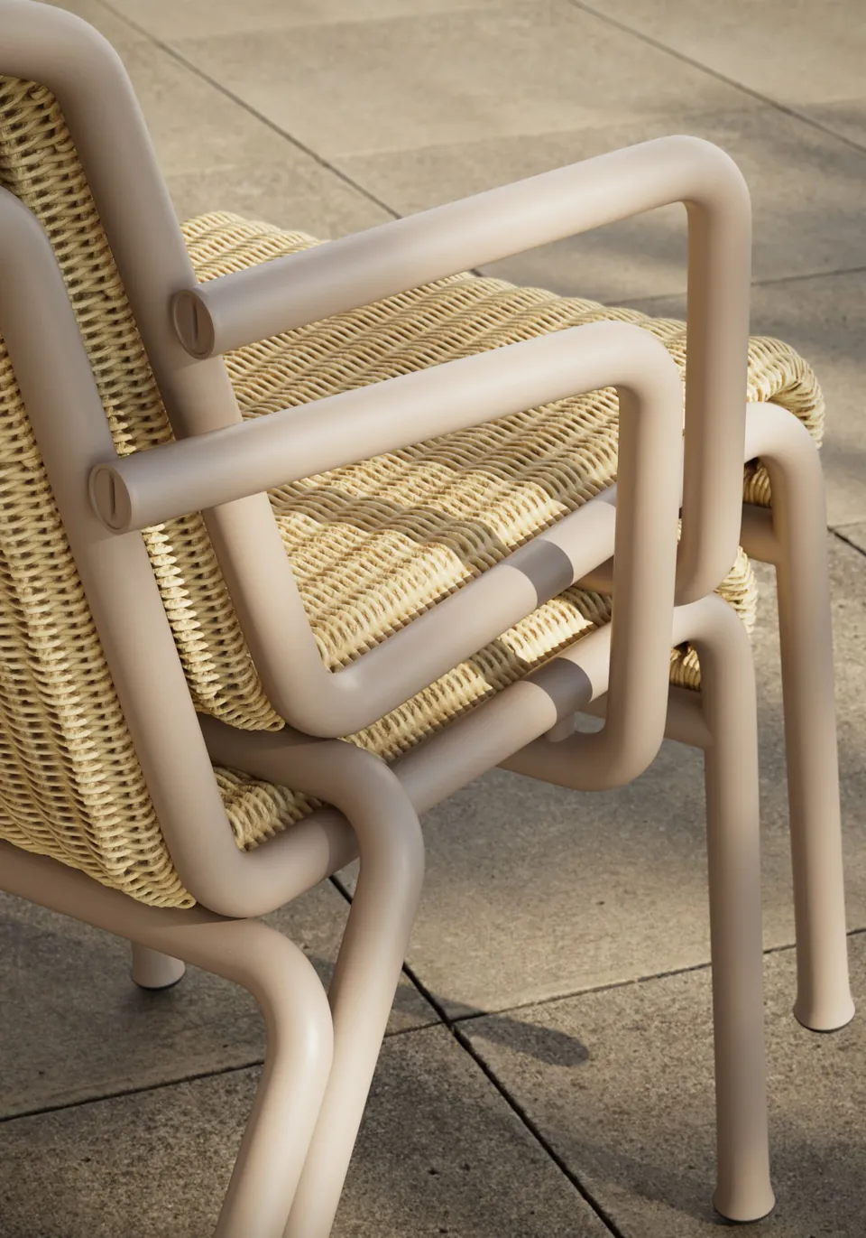 Kettal Eolias outdoor furniture in use, catalog photograph