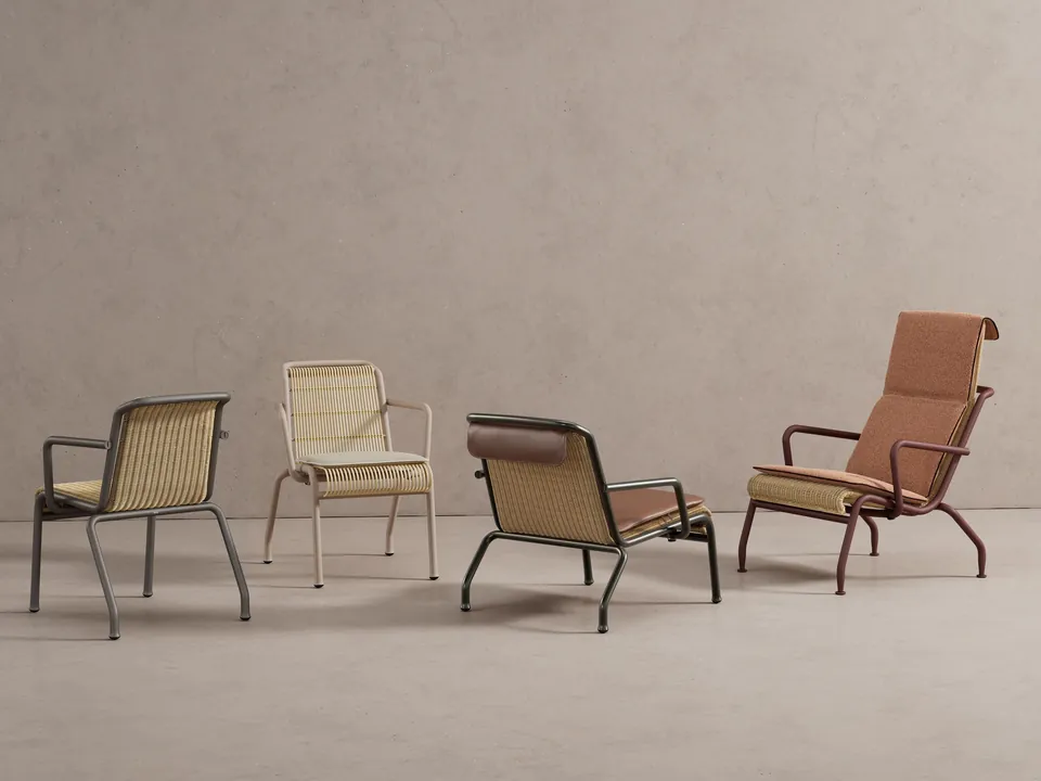 Kettal Eolias outdoor furniture in use, catalog photograph