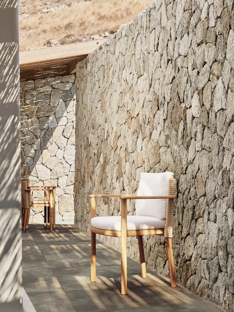 Kettal Giro rope and teak lounge