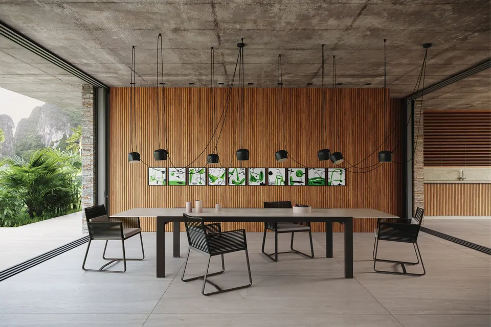 Kettal Landscape outdoor furniture in use, catalog photograph