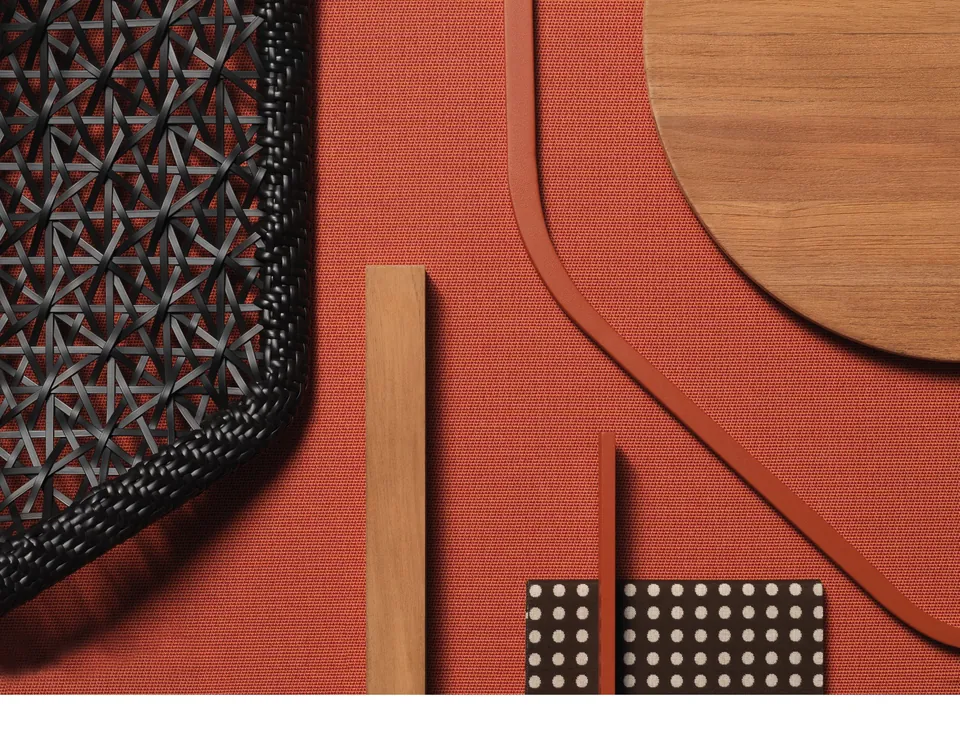 Kettal Maia outdoor furniture in use, catalog photograph