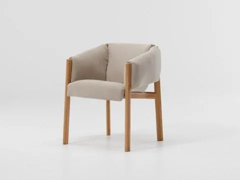 Kettal Plumon padded wood lounge