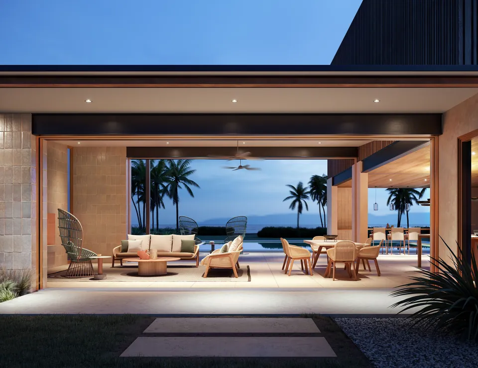 Kettal Vimini outdoor furniture in use, catalog photograph